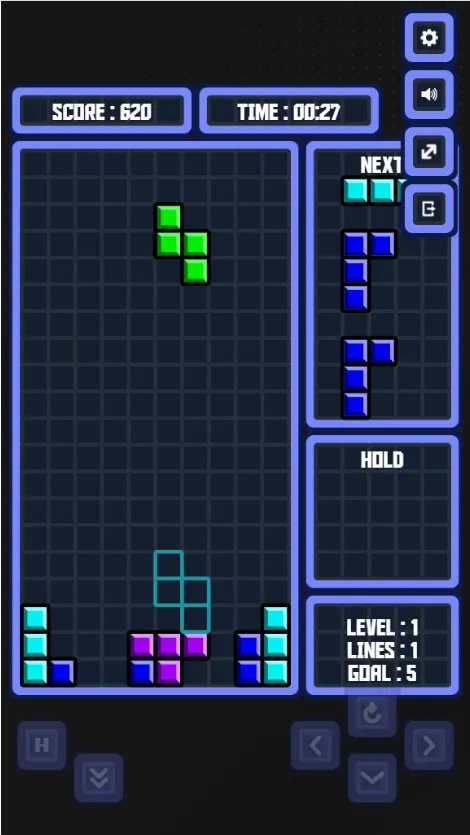 テトリス web クラシック screenshot 1